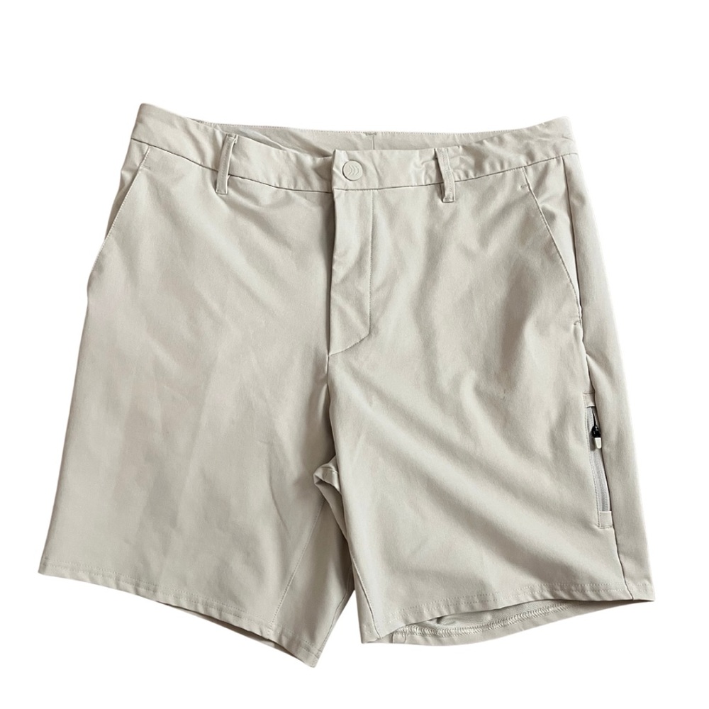 All in Motion Men's Cream Flat Front Shorts